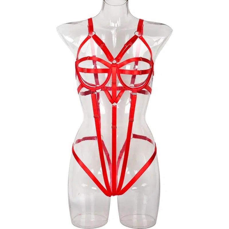 Sexy Cutout Body Sculpting Strappy Teddy Suit - Little Miss Vanilla