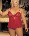 Shirley of Hollywood SoH-HL 96121Q (Plus Size) Red One Size - Sydney Rose Lingerie 