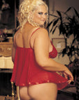 Shirley of Hollywood SoH-HL 96121Q (Plus Size) Red One Size - Sydney Rose Lingerie 