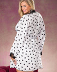 Shirley of Hollywood X25799 Heart Print & Lace Robe - Sydney Rose Lingerie 
