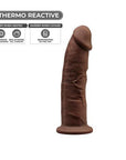 SilexD 6 inch Realistic Silicone Dual Density Dildo with Suction Cup Brown
