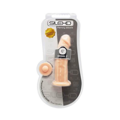 SilexD 6 inch Realistic Silicone Dual Density Dildo with Suction Cup - Sydney Rose Lingerie 