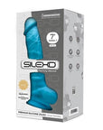 SilexD 7 inch Realistic Silicone Dual Density Dildo with Suction Cup and Balls Blue - Sydney Rose Lingerie 