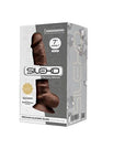 SilexD 7 inch Realistic Silicone Dual Density Dildo with Suction Cup and Balls Brown - Sydney Rose Lingerie 