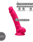 SilexD 7 inch Realistic Silicone Dual Density Dildo with Suction Cup and Balls Pink - Sydney Rose Lingerie 