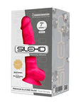 SilexD 7 inch Realistic Silicone Dual Density Dildo with Suction Cup and Balls Pink - Sydney Rose Lingerie 