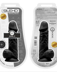 SilexD 8.5 inch Realistic Silicone Dual Density Girthy Dildo with Suction Cup with Balls Black - Sydney Rose Lingerie 