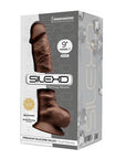 SilexD 9 inch Realistic Silicone Dual Density Dildo with Suction Cup with Balls Brown - Sydney Rose Lingerie 