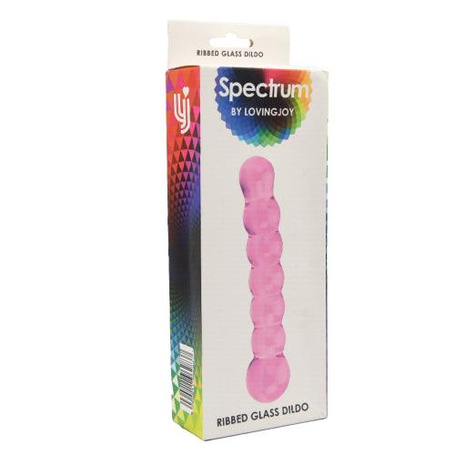 Spectrum Ribbed Glass Dildo - Sydney Rose Lingerie 