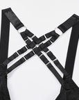 Wholesale Cross Straps Push-Up Bra Lingerie Set with Metal Rings - Little Miss Vanilla