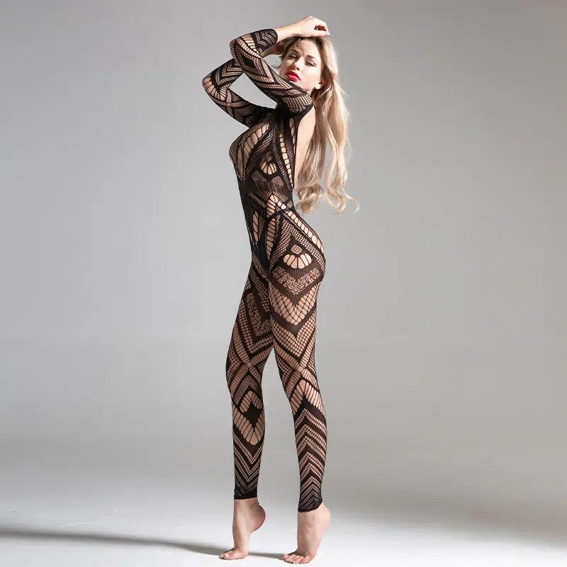 Wholesale Open Body Stocking with Backless Design - Little Miss Vanilla