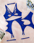 Wholesale Sexy Net Bra and Panty Set with Butterfly Design - Little Miss Vanilla