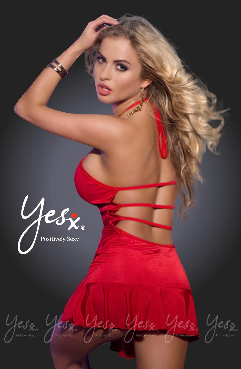 YesX YX337 Dress Red - Sydney Rose Lingerie 