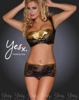YesX YX340 4 Piece Set Black - Sydney Rose Lingerie 