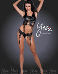 Yesx YX348 Vinyl Set Black - Sydney Rose Lingerie 