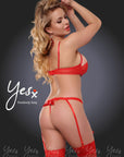 YesX YX512 Bra Set Red - Sydney Rose Lingerie 