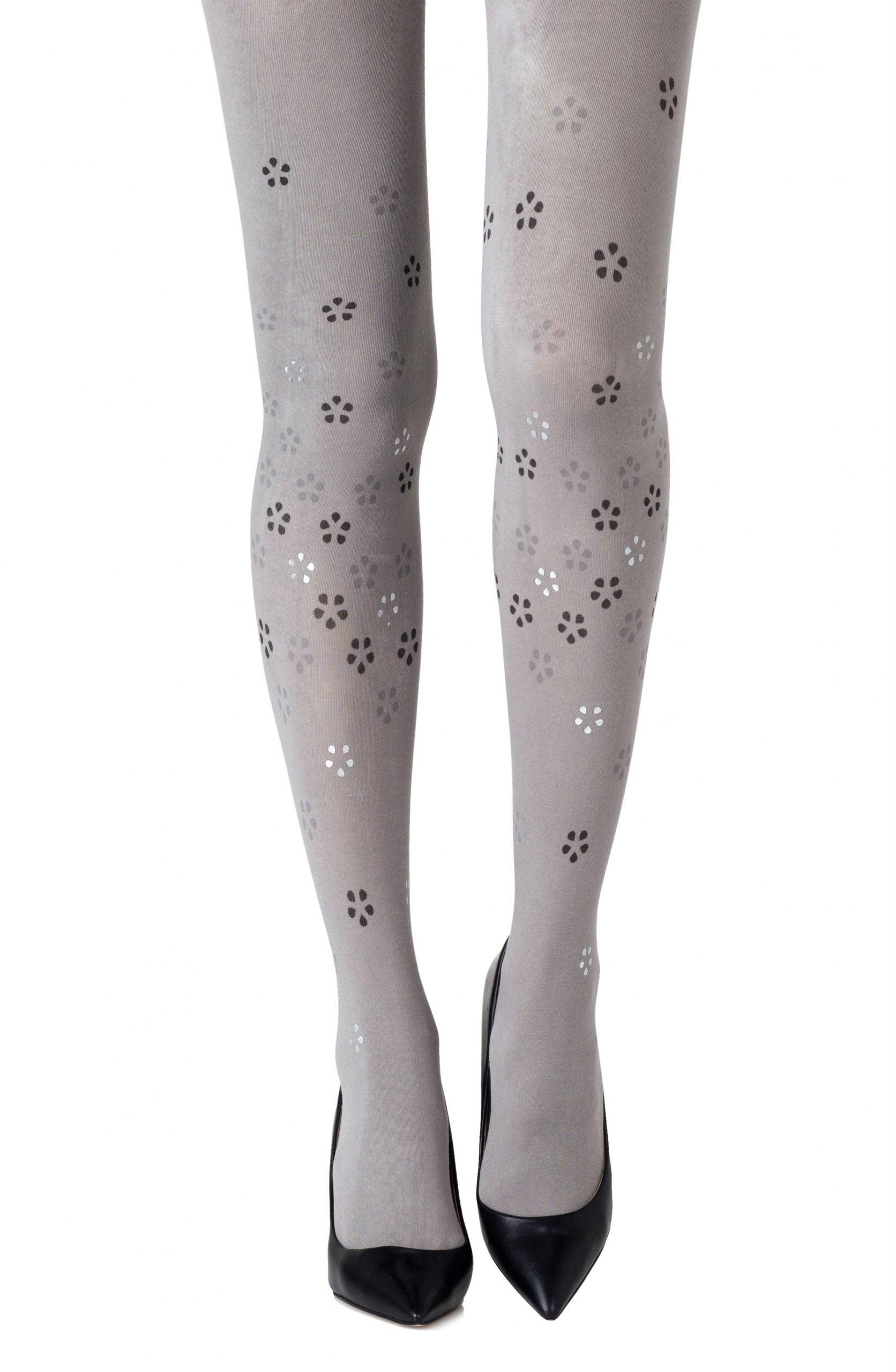 Zohara &quot;Cherry Blossom Girl&quot; Grey Tights - Sydney Rose Lingerie 