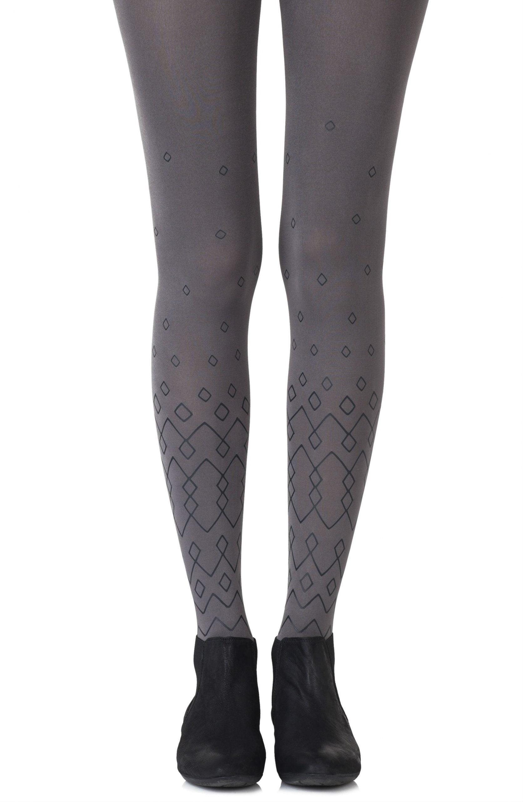 Zohara "Diamonds Are Forever" Grey Tights - Sydney Rose Lingerie 