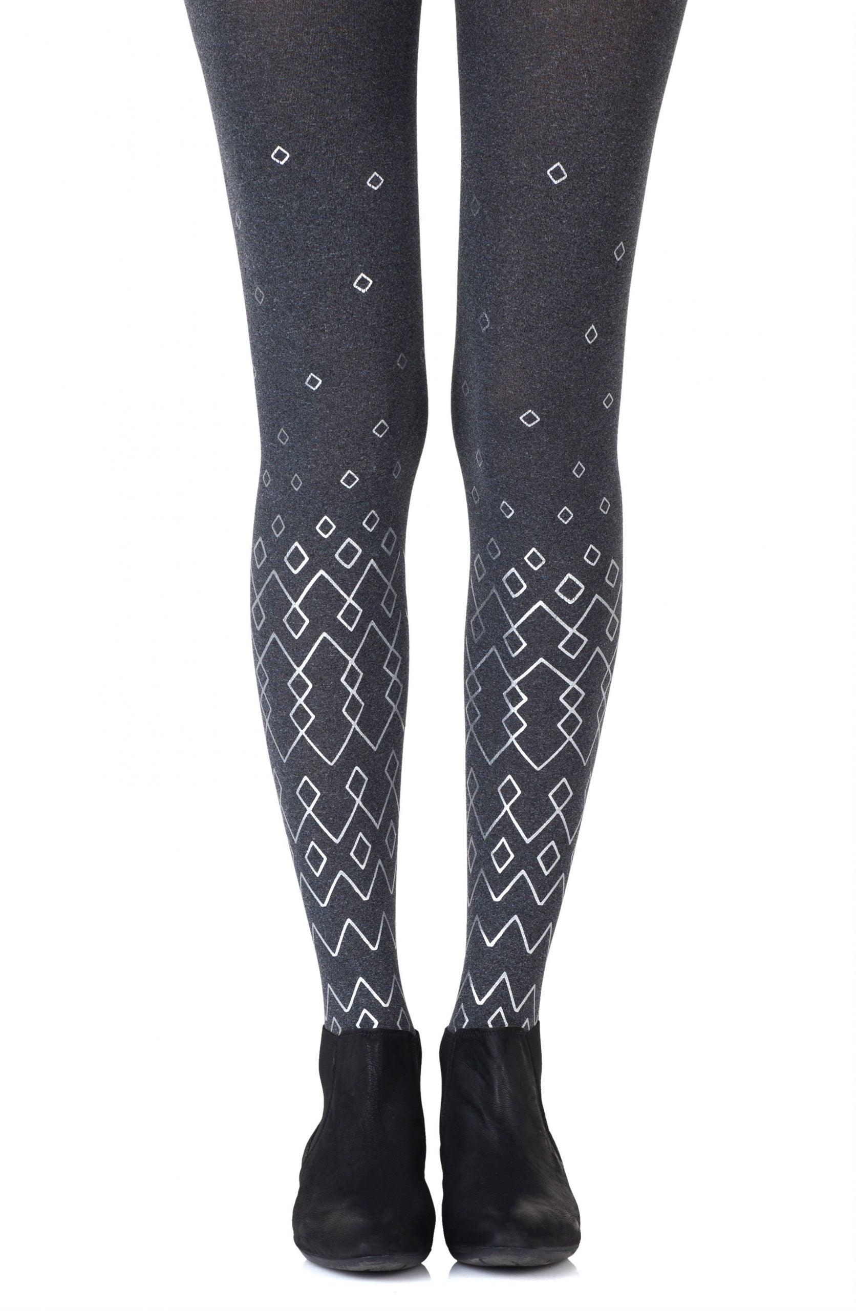 Zohara &quot;Diamonds Are Forever&quot; Heather Grey Tights - Sydney Rose Lingerie 