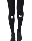 Zohara "Kiss And Tell" Light Grey Print Tights - Sydney Rose Lingerie 