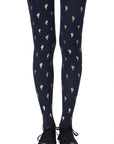 Zohara "Prickly Pear" Gold Print Tights - Sydney Rose Lingerie 