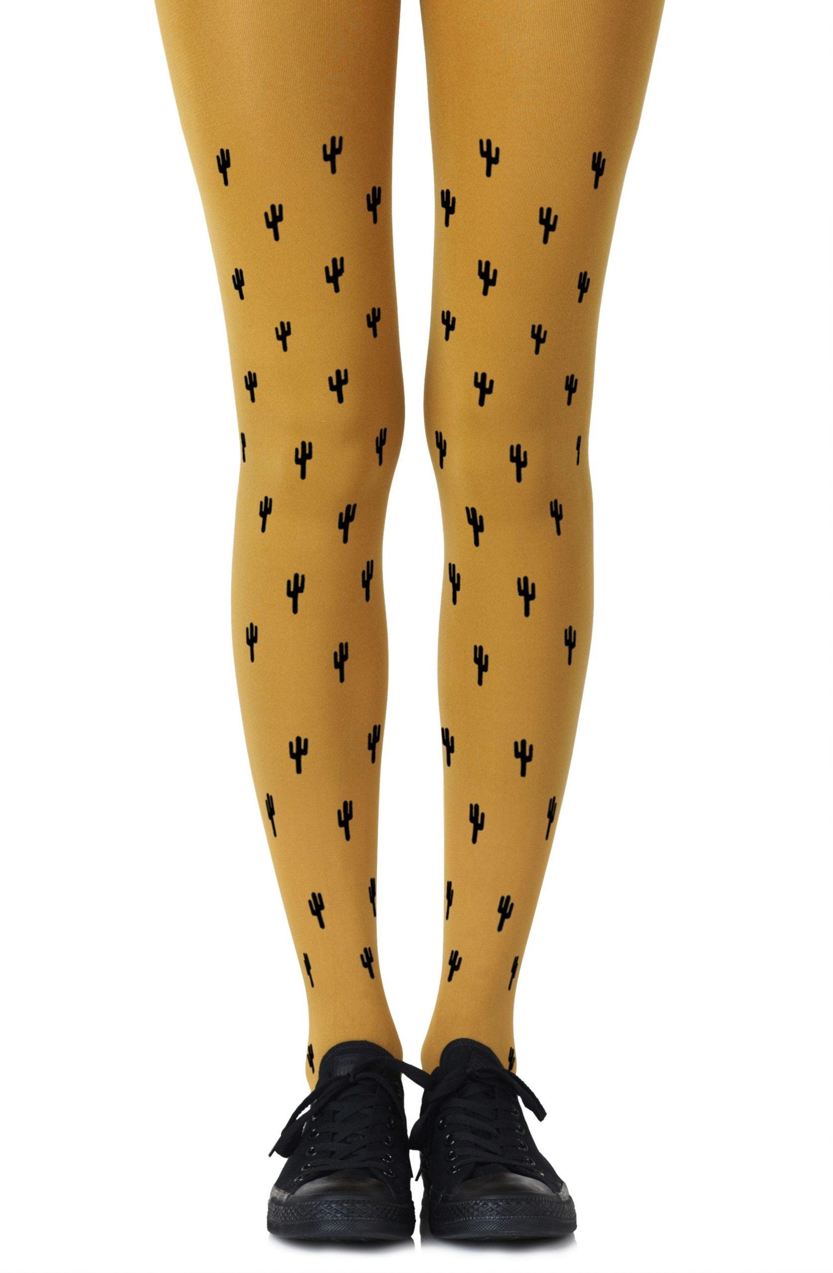 Zohara &quot;Prickly Pear&quot; Mustard Tights - Sydney Rose Lingerie 