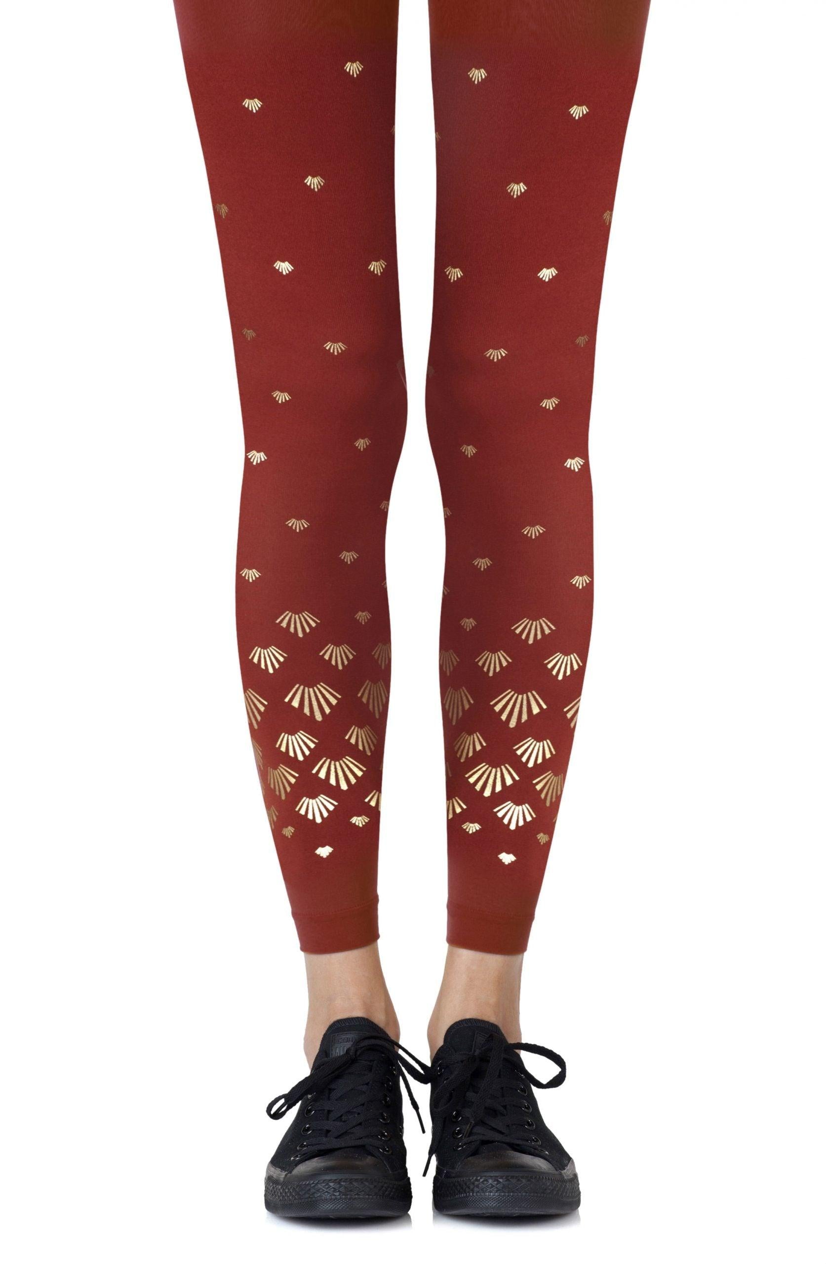 Zohara &quot;Shell Out&quot; Rust Footless Tights - Sydney Rose Lingerie 